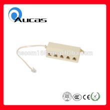 Adaptador de módulo único / doble módulo / rj11 6p4c